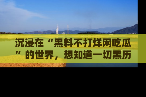 沉浸在“黑料不打烊网吃瓜”的世界,想知道一切黑历史与内幕信息的网站!