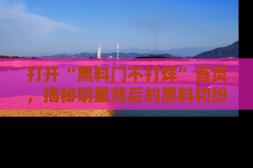 打开“黑料门不打烊”首页，揭秘明星背后的黑料和纷争真相！