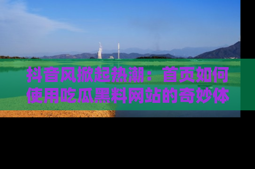抖音风掀起热潮：首页如何使用吃瓜黑料网站的奇妙体验