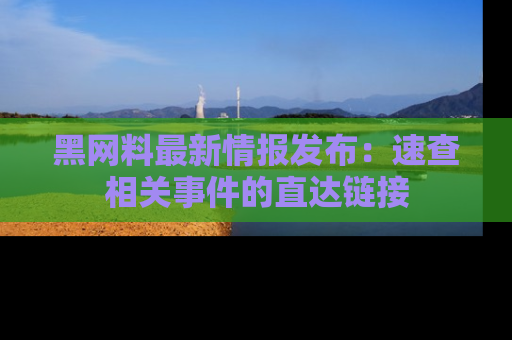 黑网料最新情报发布：速查相关事件的直达链接