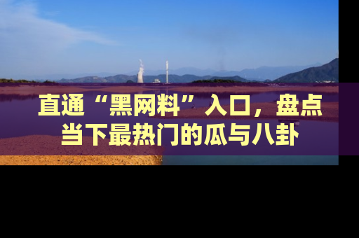 直通“黑网料”入口,盘点当下最热门的瓜与八卦